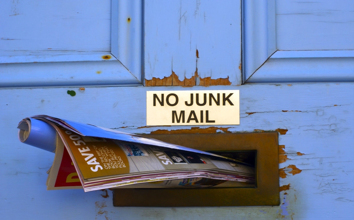 junk mail warning